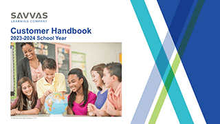 Savvas Learning Company Customer Handbook for Back to School 2022.