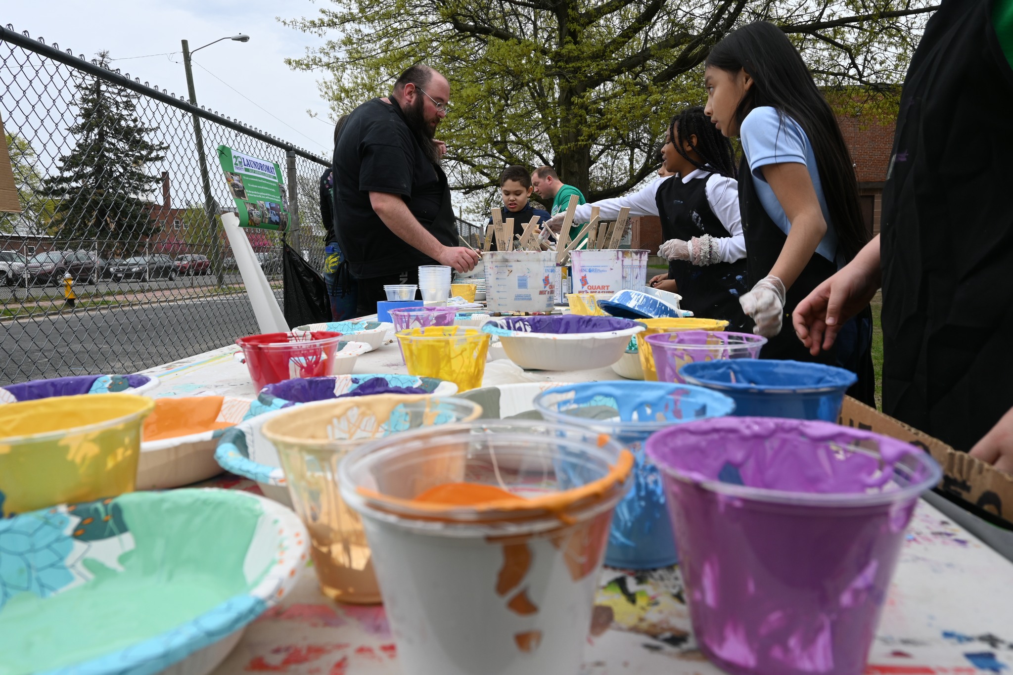 William N. DeBerry Elementary School mural painting party