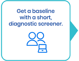 Get a baseline with a short, diagnostic screener.