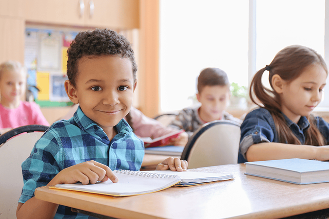 children in a classroom